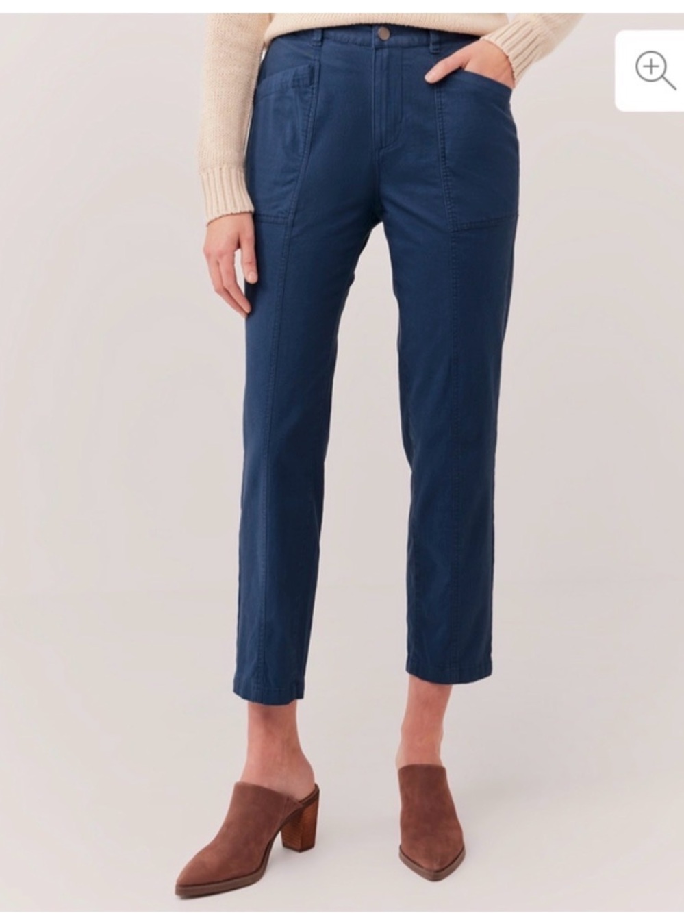 Pact Boulevard Brushed Twill Straight Leg Pant in French Navy Size XS